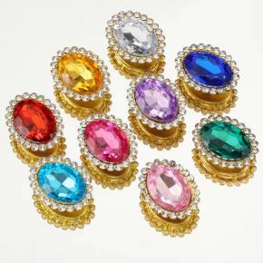 14X18mm双层花椭圆旦形爪钻手工饰品服饰