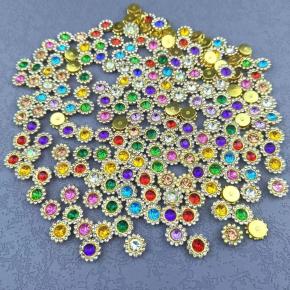 12mm双层太阳花钻手缝钻饰品配件发饰服饰鞋子.