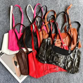 欧美国风时尚外穿宽版腰带女士马甲 带弹性腰封