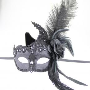 半面羽毛蕾丝面具