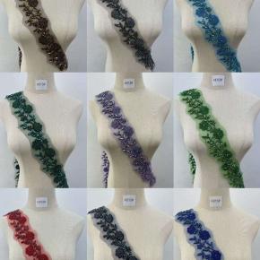 奢华重珠亮片蕾丝面料，金色珠饰网眼布，兼具传统与性感风格，适用于装饰