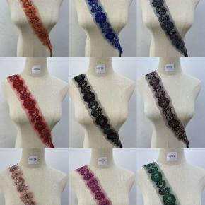 批发手工水晶亮片珠饰蕾丝贴花，用于连衣裙