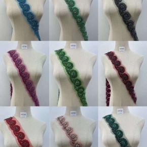 高品质刺绣网眼蕾丝镶边带珠子和珍珠 中国批发 性感风格