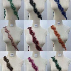 3D水晶蕾丝贴花网纱 优雅复古刺绣 用于服装鞋子