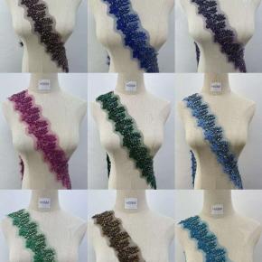 重刺绣网眼蕾丝贴花带珍珠3D水钻蕾丝镶边