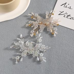 70*90mm新娘头饰手工编织水钻发饰配饰礼服婚纱服装装饰配件批发