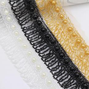 镂空米珠流苏花边手工装饰汉服装裙摆头巾辅料批发