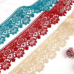 时尚金水溶花边9.5厘米宽性感优雅服装及家居纺织品配饰