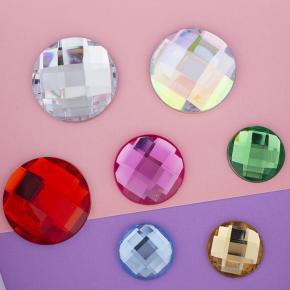 8-30mm Non-Porous Flatback Mesh Acrylic Loose Rhinestones 16 Facets for Garment Accessories Wholesale Factory Direct Supply