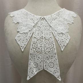 Embroidered Sew-On Fabric Patches for Female Collar Hollow Lace Decorative Shirt Neckline