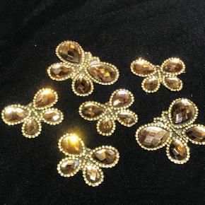  Glass Rhinestone Butterfly Iron-On Creative Patch with Hot Melt Adhesive for Home Textiles & Clothing