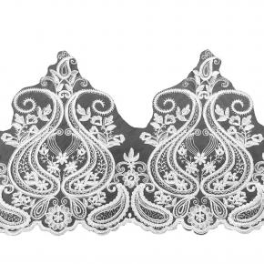 Stage Clothing Organza Car Bone Mesh Embroidery Floral Pattern 31cm European White Wedding Dress Bone Lace for Bags & Shoes