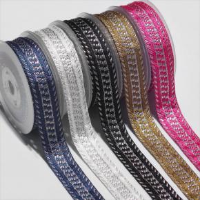 Factory Direct 2.5CM Silver Color Embroidered Geometric Pattern Casual Formal Skirt Gown Accessories Ribbon