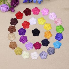  Small Plum Blossom Embroidery Iron-On Back Glue Ironing Paste with Flower Shape