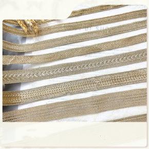 Polyester Gold Thread Woven Ribbon Lace Water Soluble Multi-Specification for Dresses Home Textiles Bags Clothing Accessories