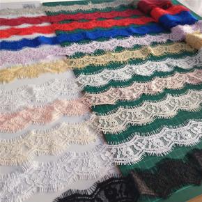 High Quality White Polyester Embroidery Floral Lace Elegant Style for Dresses Bags & Home Textiles Width 1'' to 1 7/8''