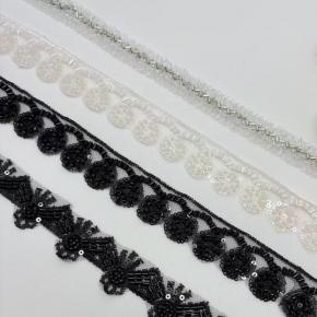 New Style Small Fragrant Wind Nail Bead Mesh Ribbon Pearl Nail Rhinestone Lace Floral Pattern 