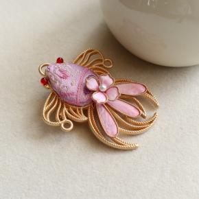 New Chinese Style Koi Brooch High-End Exquisite Hanfu Qipao Pin Accessory