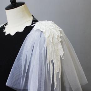 New Mesh Single Layer Wing Shoulder Patches Sleeves Bride Wedding Accessories Halloween Party Shoulder Sleeves