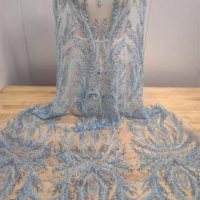 Multi-color Lace Fabric Beaded Sequin Wedding Dress Mesh High-end Gown DIY Clothing Accessories Lace Decoration Mesh