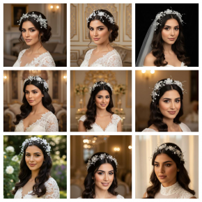 Ethereal, gentle, and luxurious pearl, crystal, lace, and flower hair accessories - wholesale wedding and engagement headpieces.