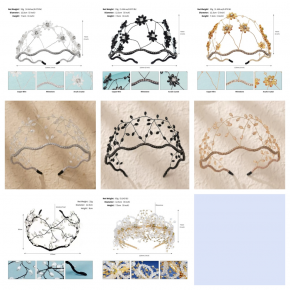 European and American style handmade crystal headband, ethnic style beaded wedding headband, Korean style high-end mesh bridal hair accessory