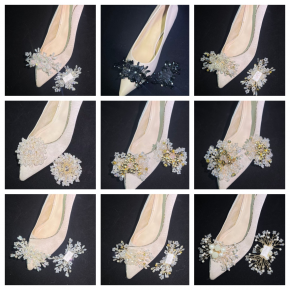 French-style high heels, stiletto pointed toes, wedding shoes, silver, elegant and comfortable, suitable for brides and wedding dresses.