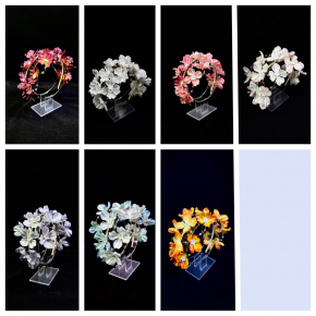 Natural pearl headband, bridal headpiece, handmade beaded headband, vintage wedding photo accessory, Chanel-style ribbon.