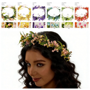 New cross-border bridal gowns, tiaras, bridesmaid wreaths, photography hair accessories, beach vacation headpieces