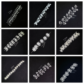 Korean style bridal headpiece, acrylic crystal flower handmade pearl headband, girls' accessories.