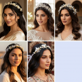 European and American handmade headbands, flower headbands, bridal jewelry, wedding accessories, children's leaf wreaths, headbands