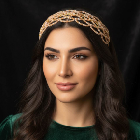 New cross-border minimalist hair accessory, handmade woven crystal headband, perfect for holiday gifts and women's head wear.