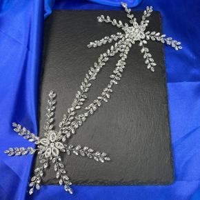 New export bridal headpiece, heavy-duty handmade rhinestone claw chain, leaf hairpiece, wedding accessory, headband, crown