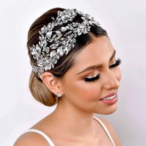 Foreign trade double-strand rhinestone headbands and crowns for brides, wedding dresses, makeup, styling, and runway head wear