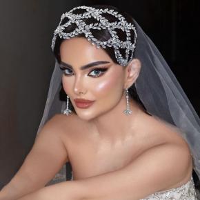 Cross-border bridal handmade headpieces, rhinestone woven crisscross headbands and hair clips, dress accessories