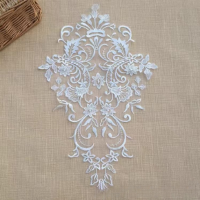 Factory direct sales of lace trimmings, wedding dress neckline lace headband veil patches DIY