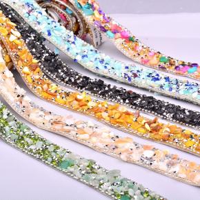 20mm Resin Hotfix Rhinestones with Adhesive Backing, Colorful Crystal Rhinestone Strips, DIY Clothing Accessories & Jewelry