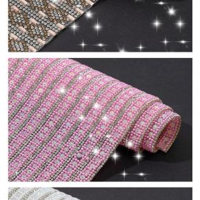 New Self-Adhesive Crystal Rhinestone Strips DIY Clothing Accessories Hotfix Rhinestone Trim for Dress Bags Jewelry