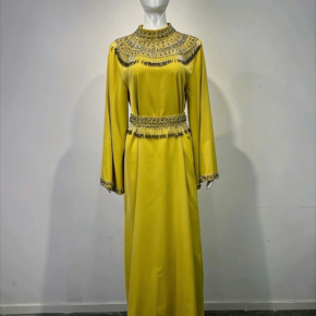 Amazon Europe America Cross border Middle East New Heavy Industry Light Luxury Long Dress Evening Dress Dubai Robe