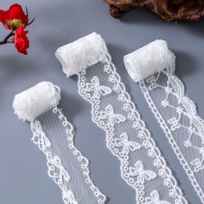 牛奶丝网纱水溶刺绣花边白色裙摆蕾丝女装家纺饰品工艺品服装辅料