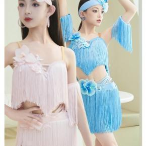 Latin Dance Training Outfit, Women Kids Fashion Dance Suit for Ballroom Show & Daily Practice