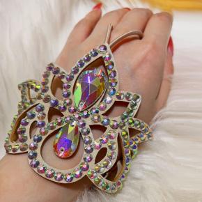 Belly Dance Bracelet Necklace Set, Hot Drill Handmade Jewelry for Oriental Dance Performance