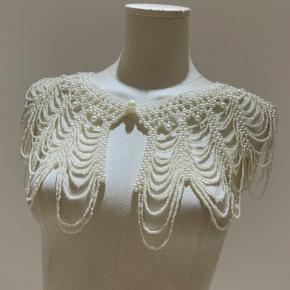 Ins Popular Pearl Beaded Top Handmade Phoenix Tail Shawl Elegant Sexy Bridal Cape for Wedding Party