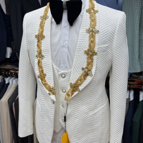 Spring Summer New Arrival Men Suit 3 Pieces Fashion Formal Dress Suit Business Wedding Blazer Pants Vest Set