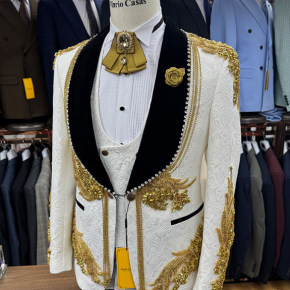New Fashion Men's 3 Piece Suit Heavy Hand-Stitched Formal Dress Suit Groom Wedding Suit Set