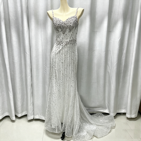 2026 New Style Evening Gown: High-End Luxury Niche Style Bridal Engagement Dress, Toasting Dress, Short Train Hostess Dress