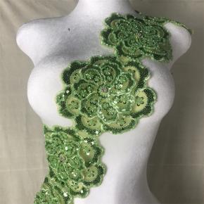 3D Round Peony Sequin Beaded Trim