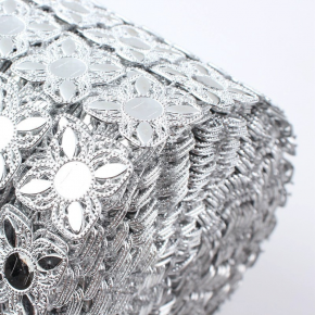 4-Row Square Plastic Line Rhinestones, Chinese Style Sparkling Rhinestones for Shoes & Hats