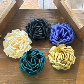 17cm Large Peony Brooch, Korean Satin Fabric Lightweight Flower Pin, Clothing Accessories Garment Trims Wholesale
