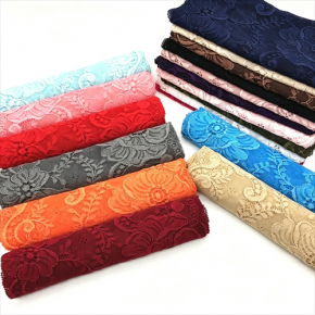 New Soft Skin-friendly Colorful Stretch Floral Lace Trim, Fabric Accessory for Dress & Skirt Hem Splicing